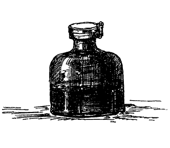 Public Domain images 30 line drawing of an ink bottle